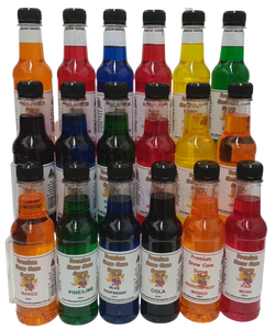 18 x 250ml, Snow Cone Syrups, Ready to Use, Shaved Ice, FREE POSTAGE,