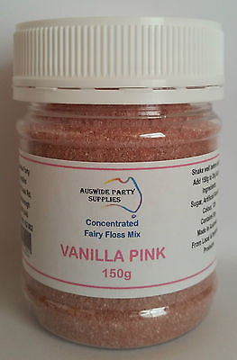 Fairy Floss Vanilla Pink Concentrate Sugar 150g, Cotton Candy,