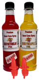 2 x 375ml New Sour Snow Cone Syrups with Bottle Pourers