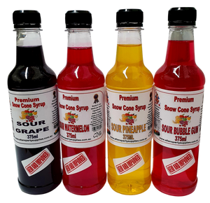 4 x 375ml New Sour Snow Cone Syrups