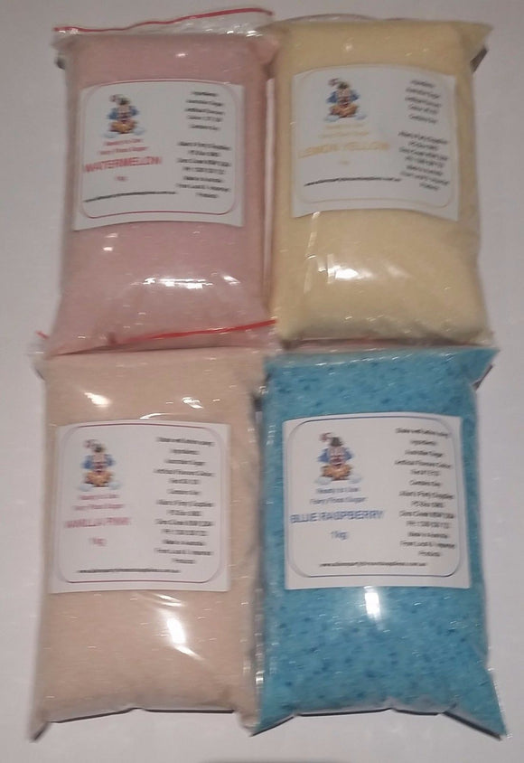 Fairy Floss Sugar Ready to Use, 2 x 1kg Assorted Flavours, Fairy Floss Machine