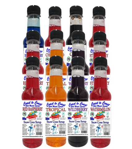 #1 Express Post, Coast to Coast Gold Medal Syrups 12 x 250ml Snow Cone Syrup 250ml