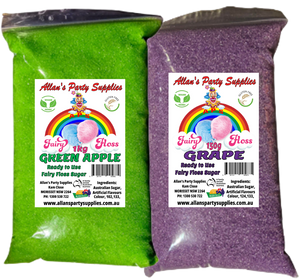 #3 APS, Premium Fairy Floss Sugar Ready to Use, 2 x 1kg over 35 Flavours,