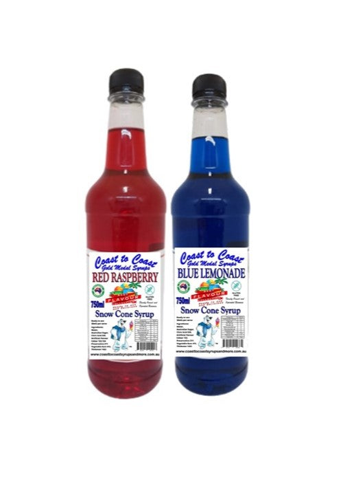 #3 Coast to Coast Gold Medal Syrups, 2 X 750ml Snow Cone Syrups