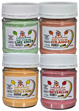 #4 APS, Express Post 4 x 150g Fairy Floss Concentrated Sugar many flavours to choose from