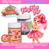 Assorted Flavours Fairy Floss Concentrated Sugar – 2x150g | Makes 4kg | 200+ Serves