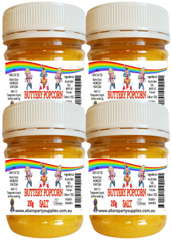 #1 APS, 4 x 250g Buttery Popcorn Salt, Specially Designed for Maximum Flavour