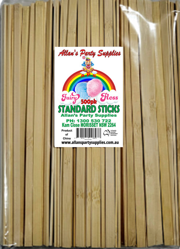 #5s APS, 500pk Standard Eco Friendly Bamboo Fairy Floss Sticks, 200mm