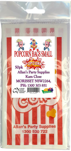 #5 APS, Pack 50 Popcorn Bags, Movie Night, Birthday Parties, Paper Popcorn Bags