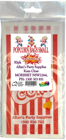 #5 APS, Pack 50 Popcorn Bags, Movie Night, Birthday Parties, Paper Popcorn Bags