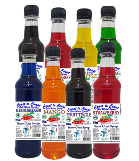#2 Coast to Coast Gold Medal Syrups, 8 x 375ml Premium Snow Cone Syrup