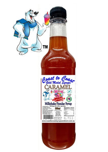 Caramel, Milkshake/Sundae Syrup, 500ml Coast to Coast Gold Medal Syrups©