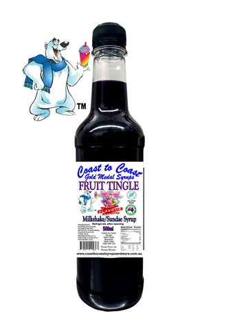 Fruit Tingle, Milkshake/Sundae Syrup, 500ml Coast to Coast Gold Medal Syrups©
