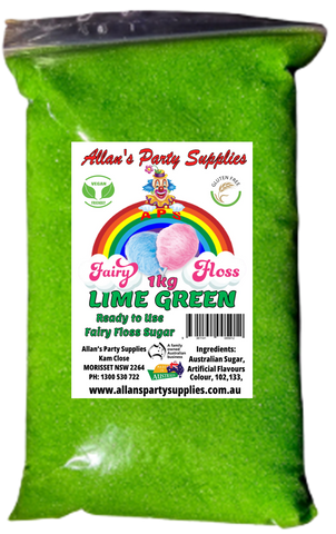 #3 APS, Premium Fairy Floss Sugar, 50 Serves RTU 1kg, Over 35 Plus Flavours