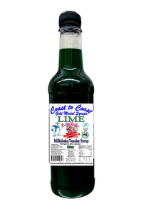 Lime, Milkshake/Sundae Syrup, 500ml Coast to Coast Gold Medal Syrups©