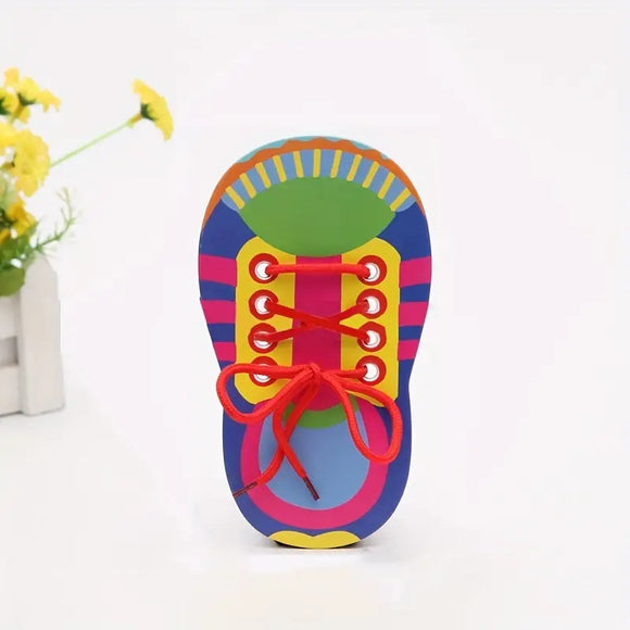 Lacing Shoe Learn to Tie Laces Educational Children Motor Skills kids