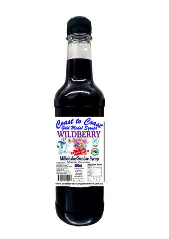 Wildberry, Milkshake/Sundae Syrup, 500ml Coast to Coast Gold Medal Syrups©