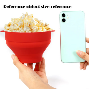 #6 APS, High Quality Microwave Popcorn Bowl Bucket Silicone DIY Popcorn Maker with Lid