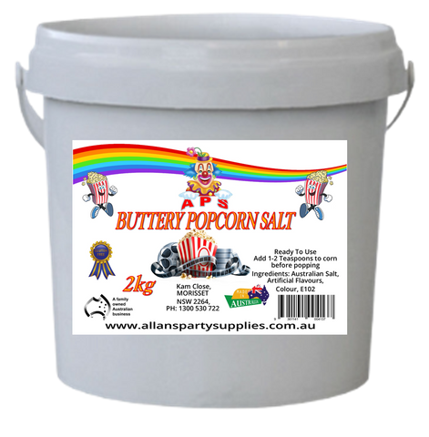 #1 APS, 2kg Tub Buttery Popcorn Salt