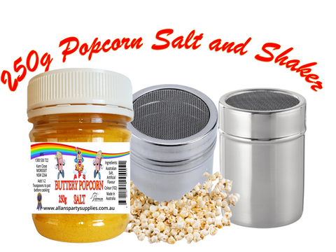 #1 APS, 250g Butter Popcorn Salt, with Stainless Steel Salt Shaker, Cinema Quality Popcorn Salt,