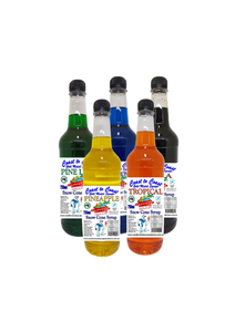 #3 Coast to Coast gold medal Syrups, 5 x 750ml Ready-to-Use Syrup (RTU) Snow Cone.