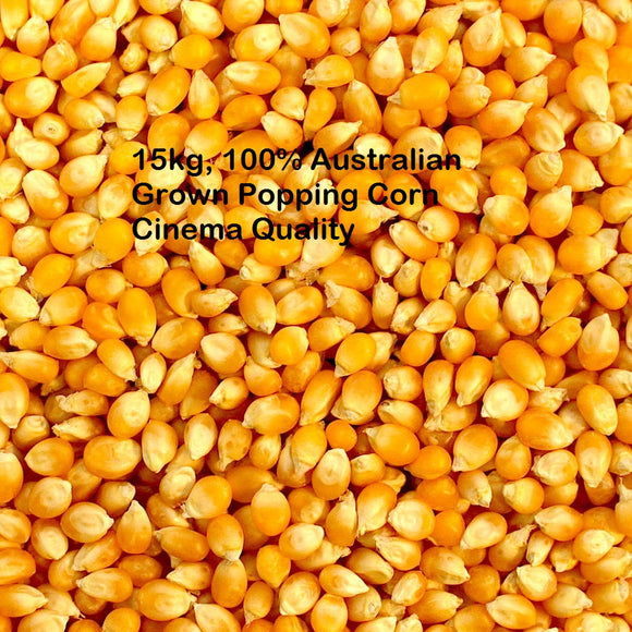 Popping Corn, Australian Grown Premium Genuine Cinema Quality 15kg Bulk