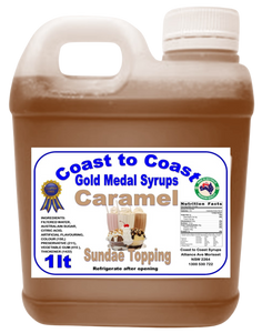 Gold Medal Caramel Flavoured Milkshake Syrup, 1L Thickshake, Sundae, Topping