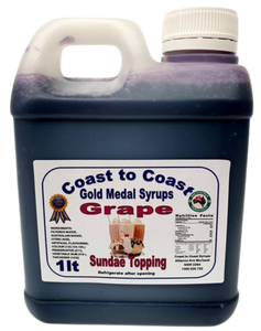 Gold Medal Grape Flavoured Milkshake Syrup, 1L Thickshake, Sundae, Topping
