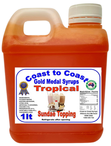 Gold Medal Tropical Flavoured Milkshake Syrup, 1L Thickshake, Sundae, Topping