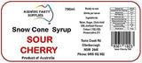 New Sour Flavoured Snow Cone Syrups 2 x 750ml