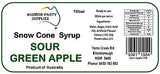 New Sour Flavoured Snow Cone Syrups 2 x 750ml
