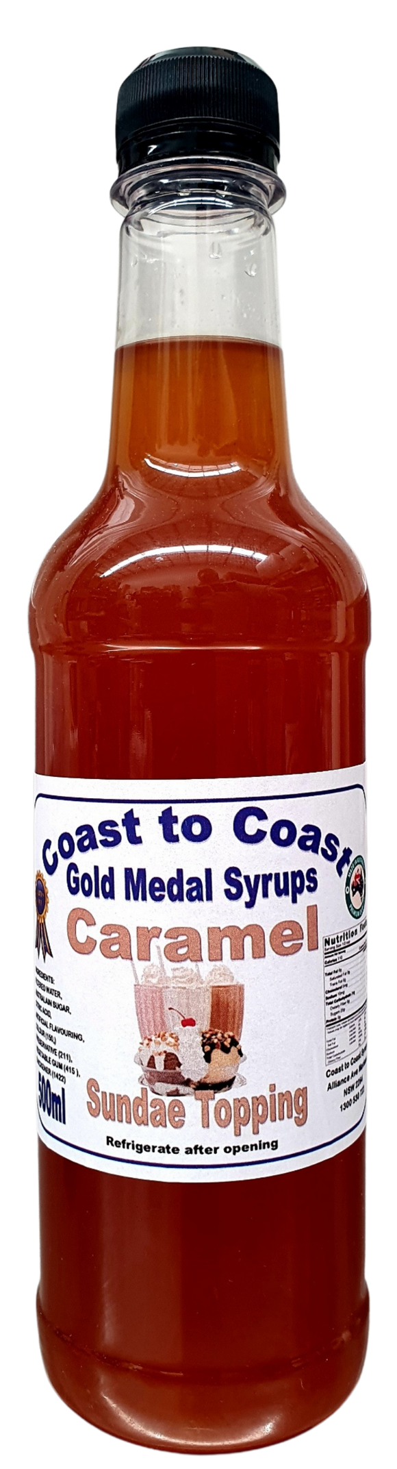 GOLD MEDAL CARAMEL FLAVOURED MILKSHAKE SUNDAE TOPPING SYRUP 500ml