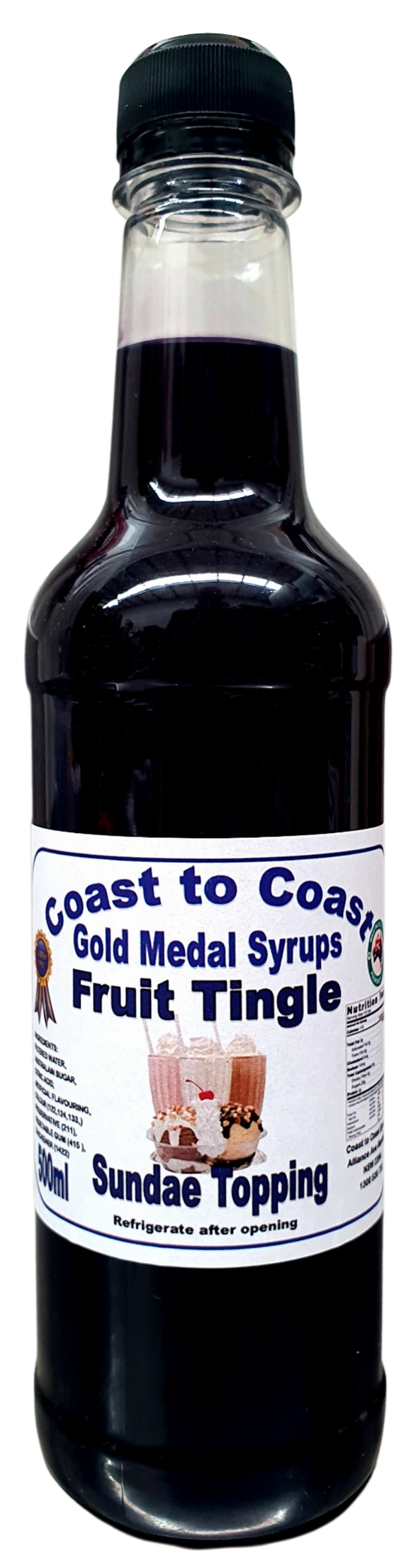 GOLD MEDAL FRUIT TINGLE FLAVOURED MILKSHAKE SUNDAE TOPPING SYRUP 500ml