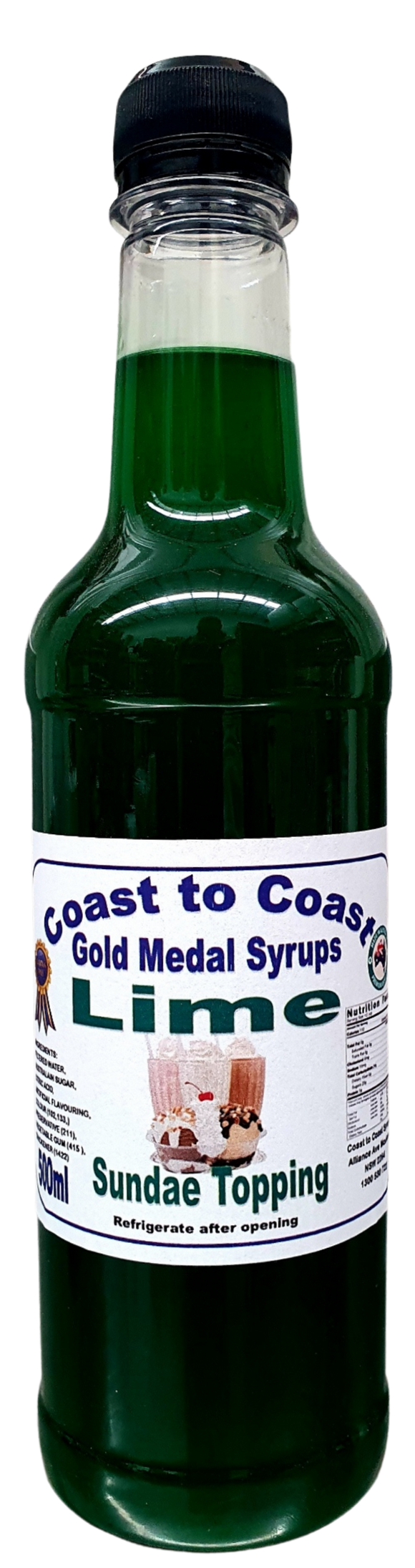 GOLD MEDAL LIME FLAVOURED MILKSHAKE,SUNDAE TOPPING SYRUP 500ml