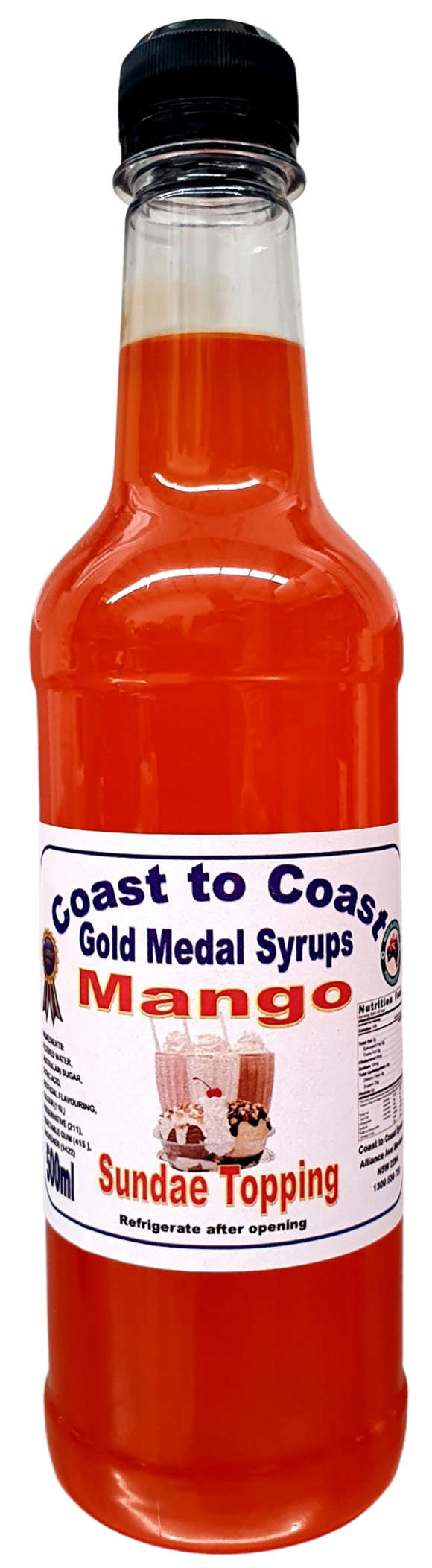 GOLD MEDAL MANGO FLAVOURED MILKSHAKE, SUNDAE TOPPING SYRUP 500ml