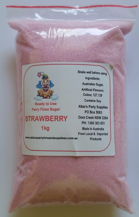 Fairy Floss Strawberry Sugar,Pre Mixed 1kg Fairy Floss Machine, Cotton Candy