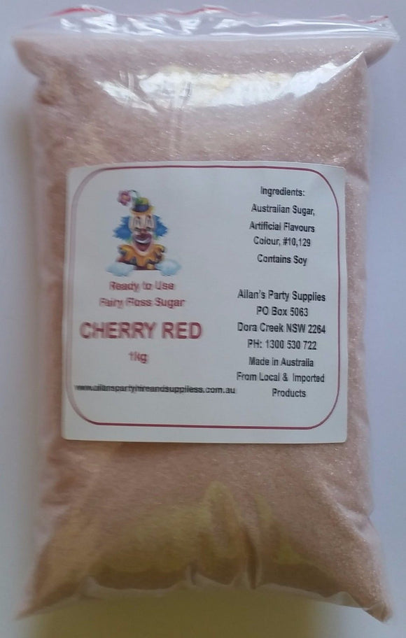 Fairy Floss Cherry Red Sugar,Pre Mixed 1kg Fairy Floss Machine, Cotton Candy