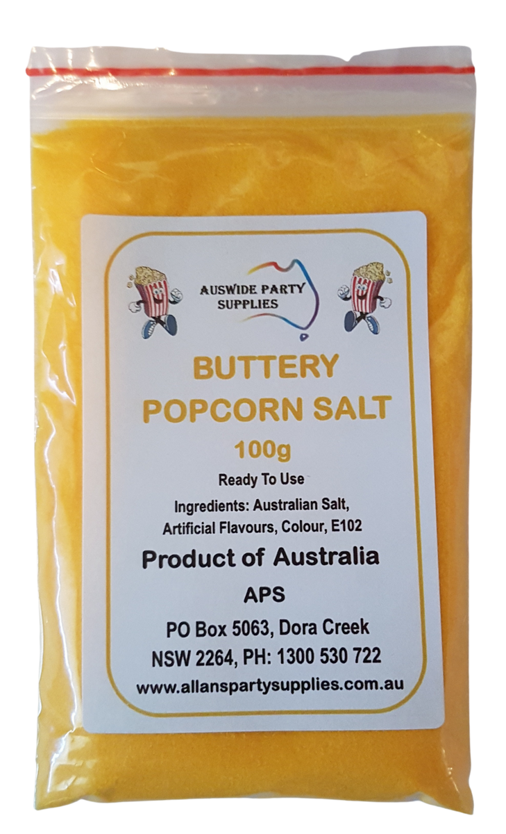 100g Butter Popcorn Salt, Cinema Quality Popcorn Salt, We Sell Popcorn