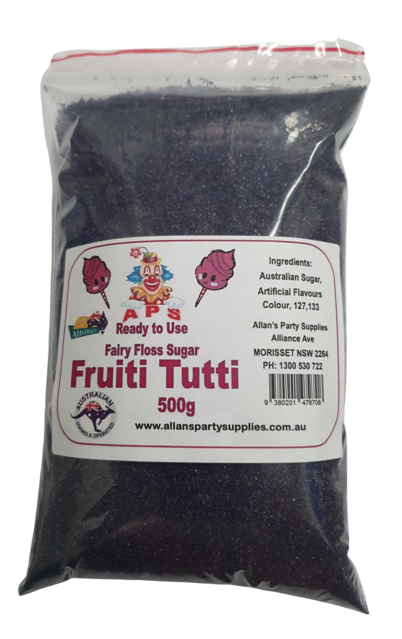 4 x 500g bags Fairy Floss Sugar Ready to Use, 4 Flavours, You Choose Y